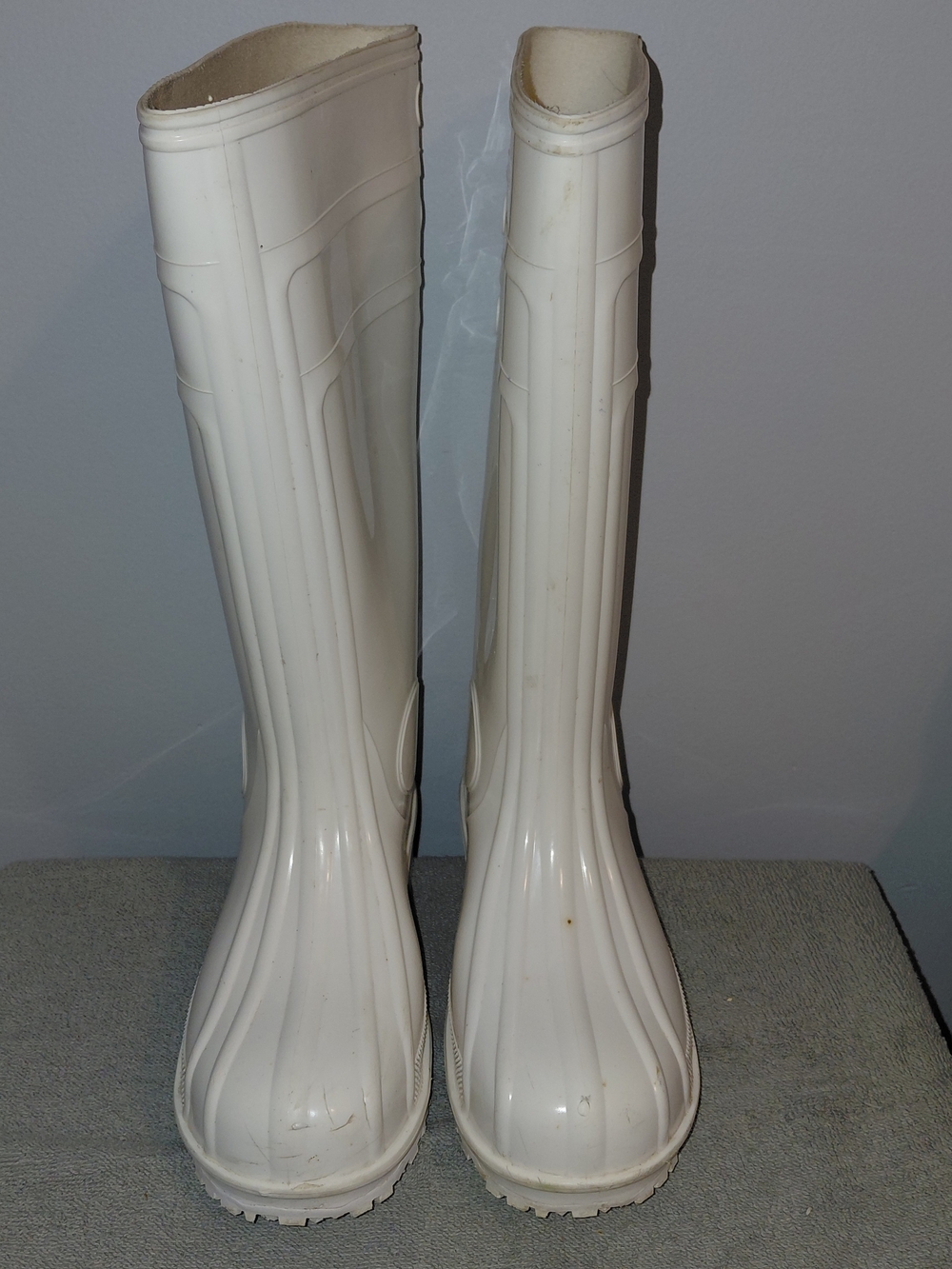 Shoes For Crews White Knee-High Steel Toe Work Boots